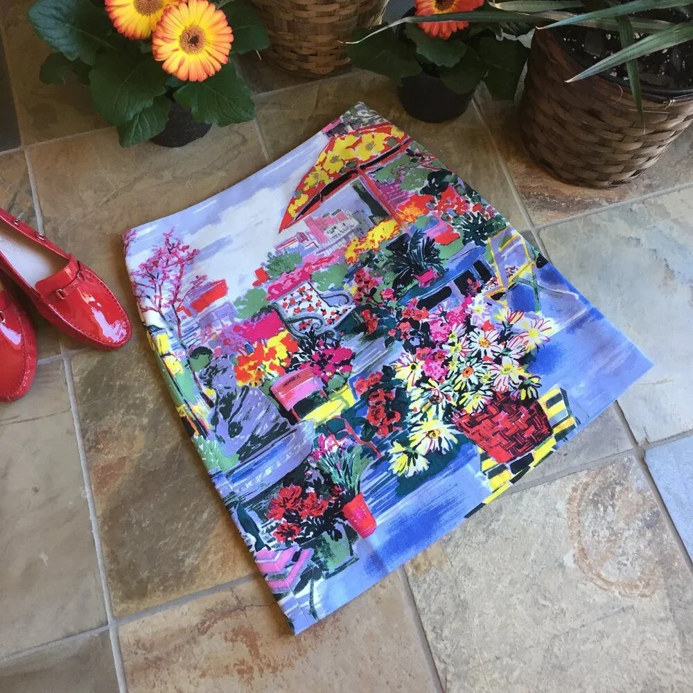 Talbots Garden Terrace Print Skirt NWT - Picture 3 of 11